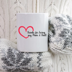 Thank You Heart Two-Tone Coffee Mug