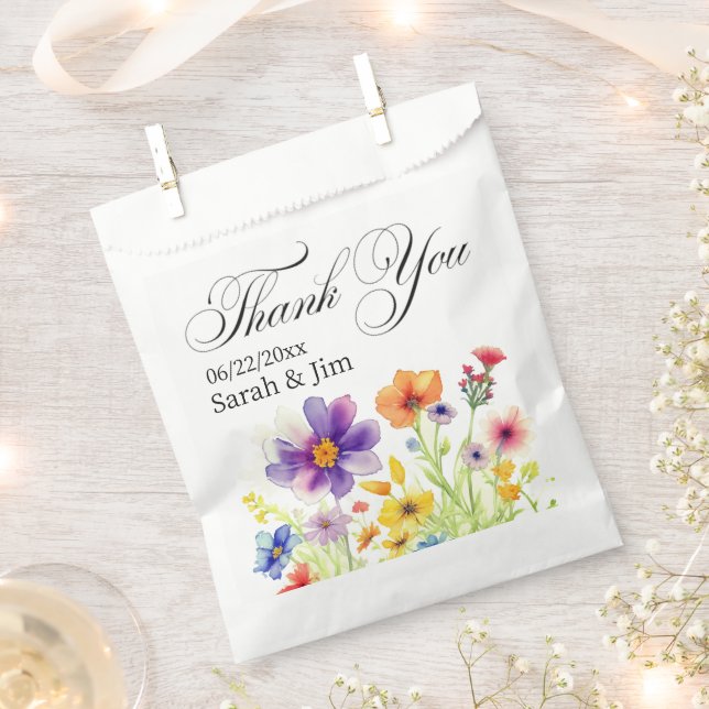 Thank you heart Wedding favour bags (Clipped)