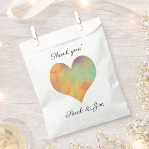 Thank you heart Wedding favour bags