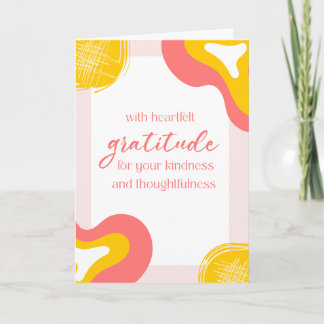 Thank You | Heartfelt Gratitude  Elegant Modern Card