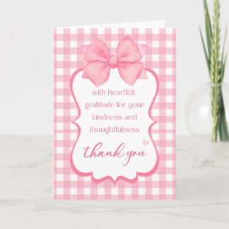Thank You | Heartfelt Gratitude Pretty Pink Bow Card