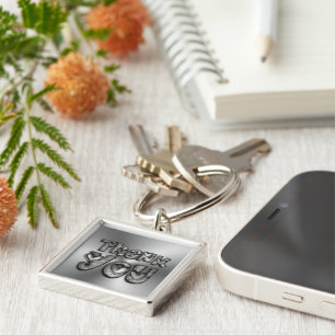 Thank You Hearts Funny Typography Key Ring
