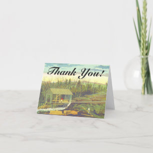 "Thank You!" + Historical Rustic Lumber Mill Card