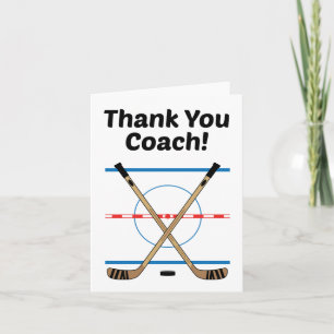 Thank You Hockey Coach Hockey Sticks at Centre Ice