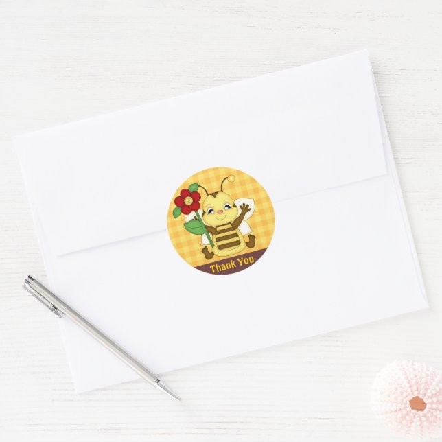 Thank You Honey Bee sticker (Envelope)