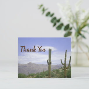 Thank You House Guest Desert Photo Saguaro Cactus Postcard