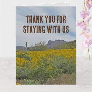 Thank You House Guest Rustic Southwest Cabin Card
