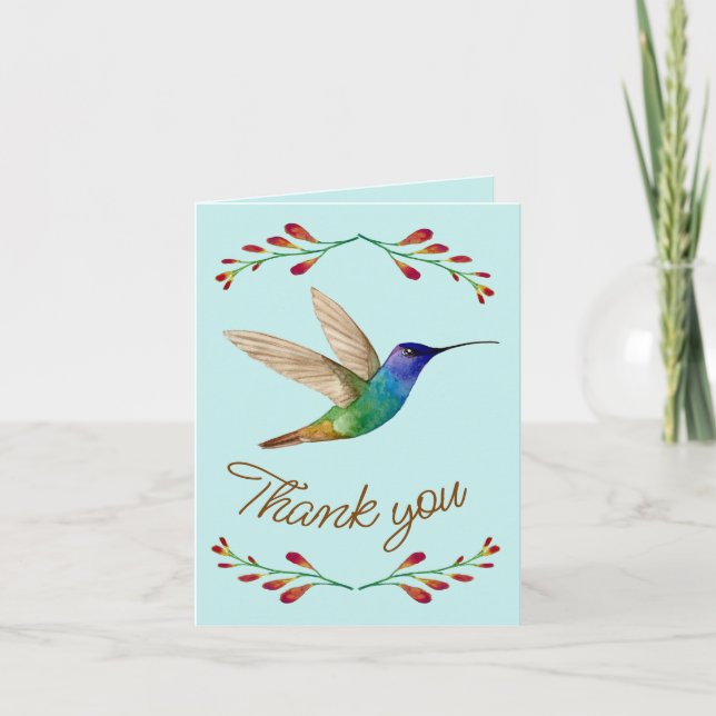 Thank You Hummingbird Card (Front)