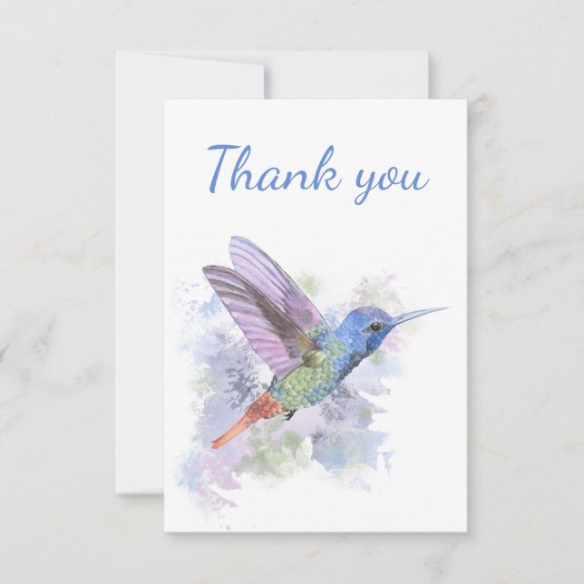 Thank You Hummingbird Garden Bird Nature Art (Front)