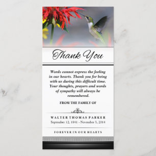 Thank You Hummingbird Words Cannot Express Card