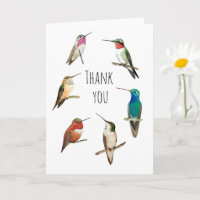 Thank you Hummingbirds Card