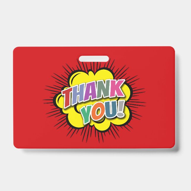 Thank You ID Badge (Front)