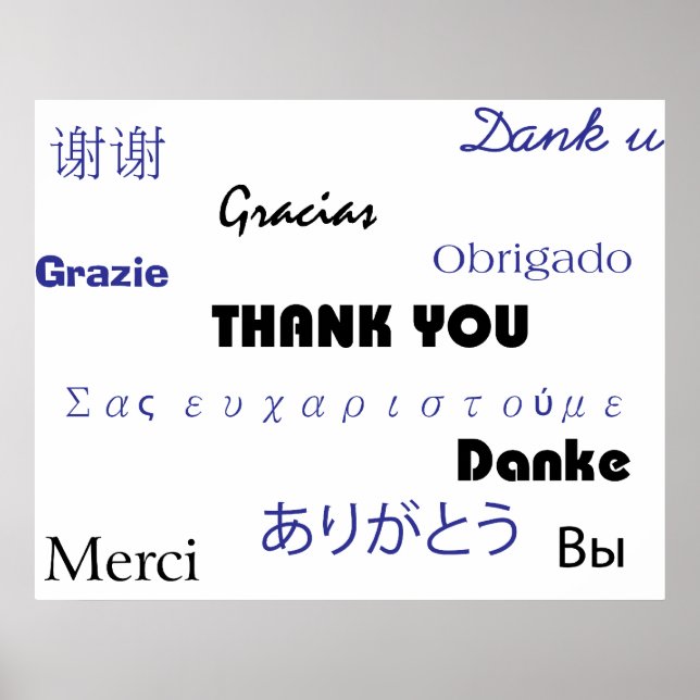 Thank You (in black and blue002) Print (Front)