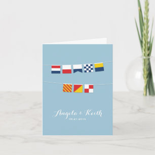 THANK YOU in Colourful Nautical Flags