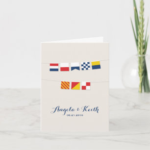 THANK YOU in Colourful Nautical Flags Card