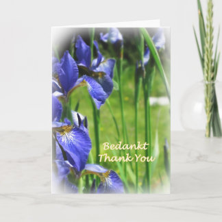 Thank You in Dutch and English Card