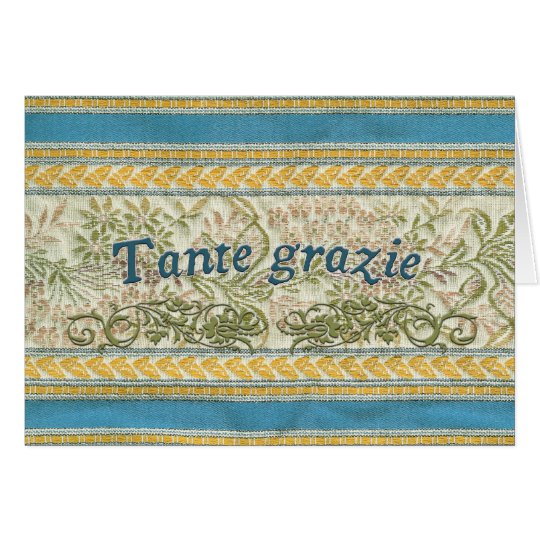 Thank You in Italian, Tante Grazie Card
