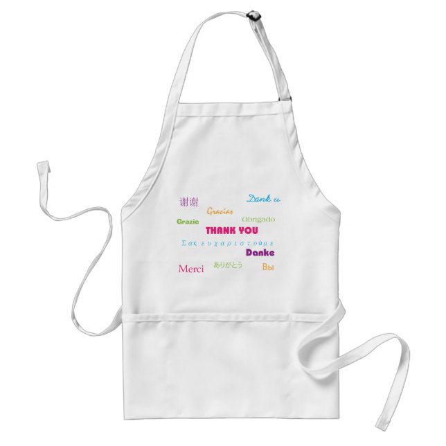 Thank You in Many Languages Colourful Typography Standard Apron (Front)