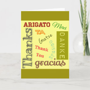 Thank You in Many Languages Typography Design