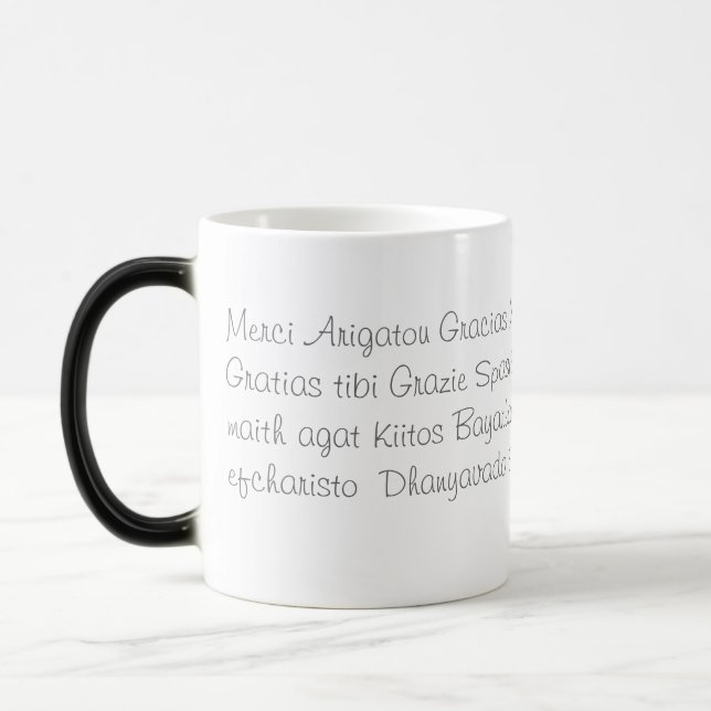Thank you in several languages magic mug (Left)