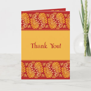 Thank You Indian Wedding Folded Card