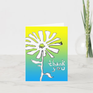 thank you : indie squiggles flower card