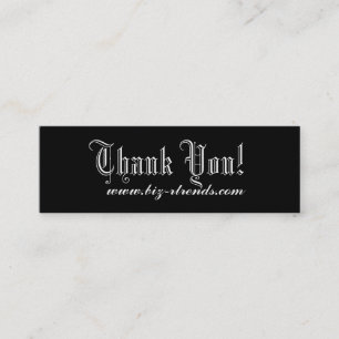 Thank you indulge mini business card