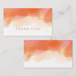 Thank You Insert Blush Pink Coral Watercolor