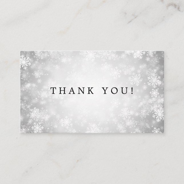 Thank You Insert Silver Winter Wonderland (Front)