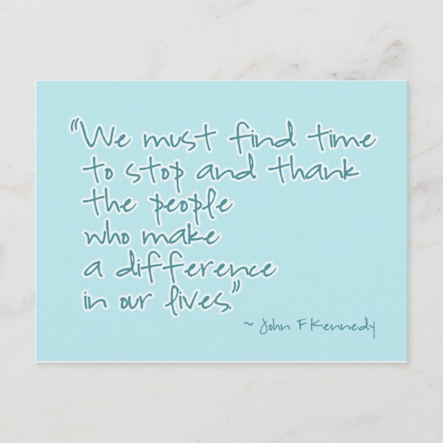 Thank You Inspirational Quote Postcard (Front)