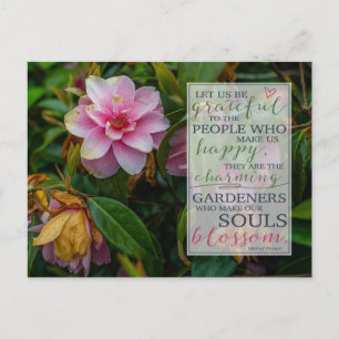 Thank You   Irish Rose Proust Quotation Postcard