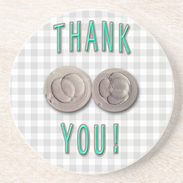 thank you ivf invitro fertilisation embryos coaster (Front)