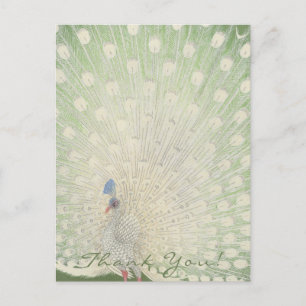 Thank You   Japanese Fine Art   Peacock Postcard