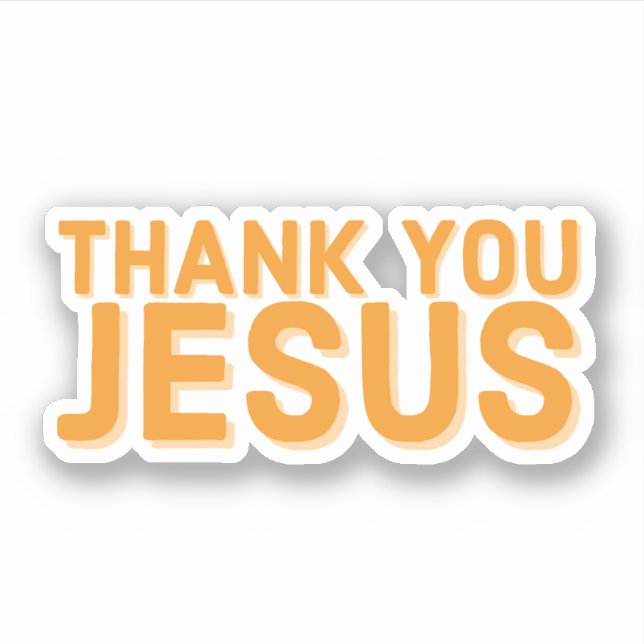 Thank You Jesus Faith Sticker (Front)