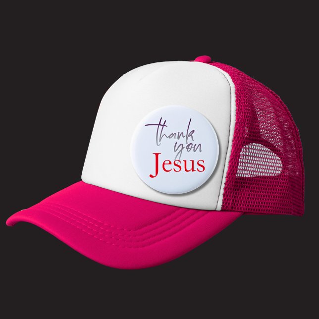 Thank You Jesus Gradient Christian Faith 6 Cm Round Badge (Creator Uploaded)