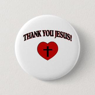 Thank You Jesus (Heart) 6 Cm Round Badge