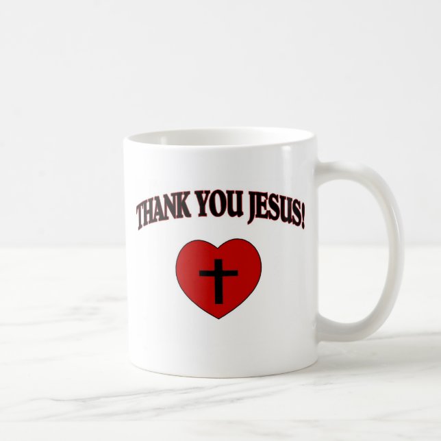 Thank You Jesus (Heart) Coffee Mug (Right)