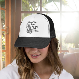 Thank You Jesus My Lord and Saviour Prayer Hands Trucker Hat