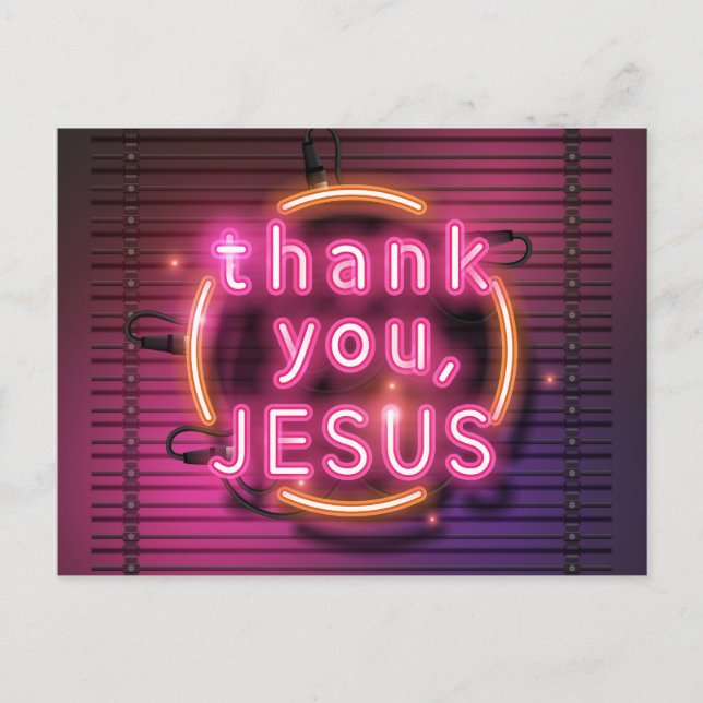 Thank you Jesus! Postcard (Front)