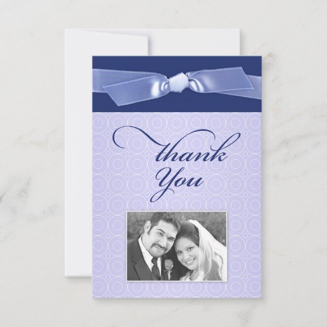 Thank You Jewish Photo Ribbon Flat Card (Front)