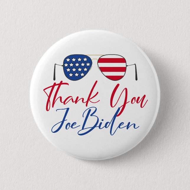Thank You Joe Biden 6 Cm Round Badge (Front)