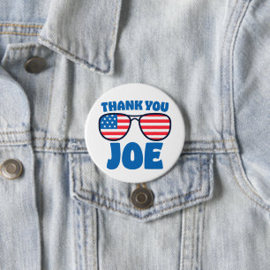 Thank You Joe Patriotic Aviators 7.5 Cm Round Badge