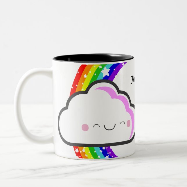 Thank you KAWAII rainbow mug by thecutescream (Left)