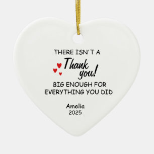 Thank You Keepsake, Personalised Thank You Gift Ceramic Ornament