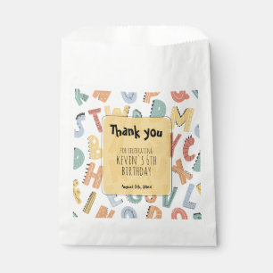 Thank you Kids Girls Boys Birthday Dinosaur Custom Favour Bag