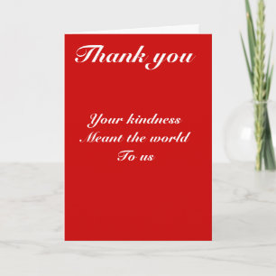 Thank you kindess card