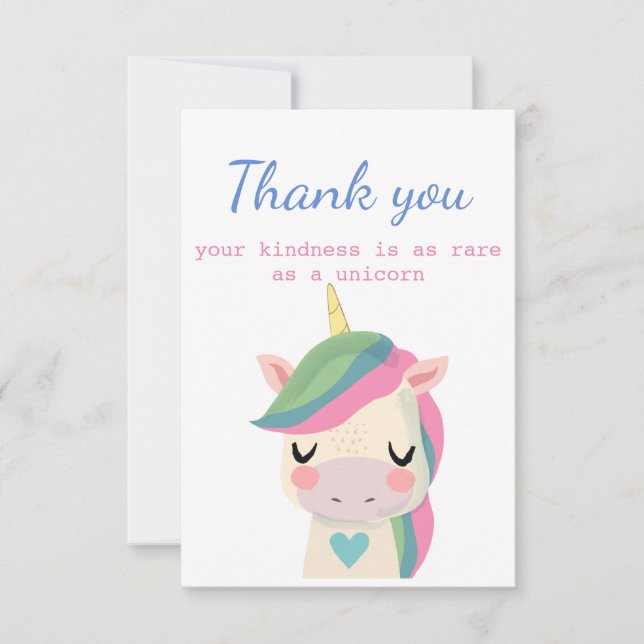 Thank You Kindness as Rare as a Unicorn Fun (Front)