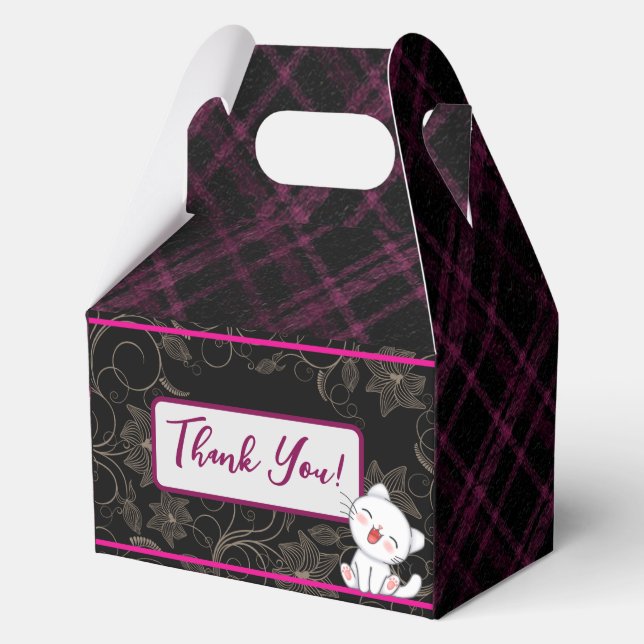 Thank You | Kitten | Cat | Party Box | Favour Box (Front)