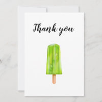 Thank you kiwi popsicles greeting card.