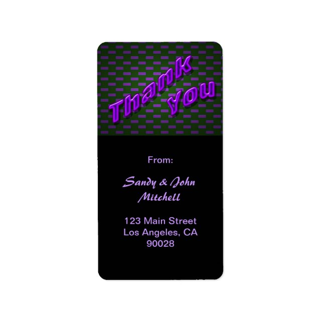Thank You Label (Front)